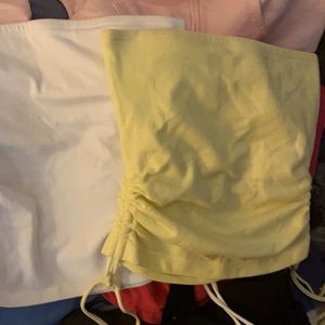 Two gently worn tube tops size medium